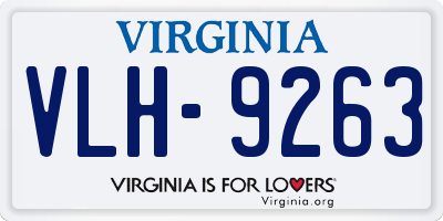 VA license plate VLH9263