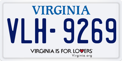 VA license plate VLH9269