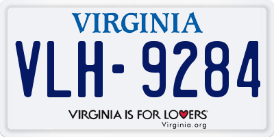 VA license plate VLH9284
