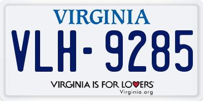 VA license plate VLH9285