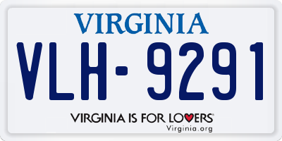 VA license plate VLH9291