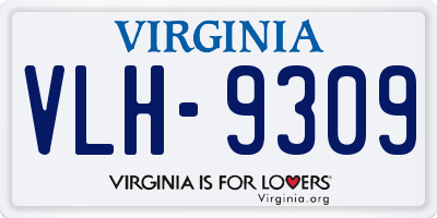 VA license plate VLH9309