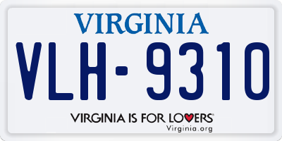 VA license plate VLH9310