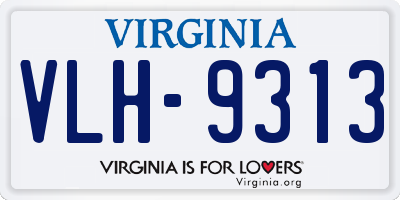 VA license plate VLH9313
