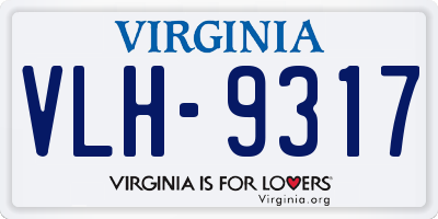 VA license plate VLH9317