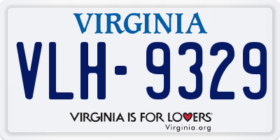 VA license plate VLH9329