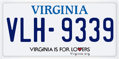 VA license plate VLH9339