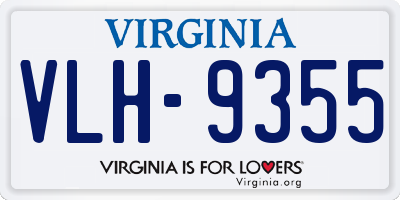 VA license plate VLH9355