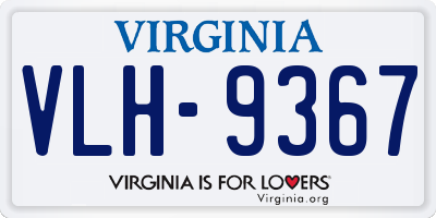 VA license plate VLH9367