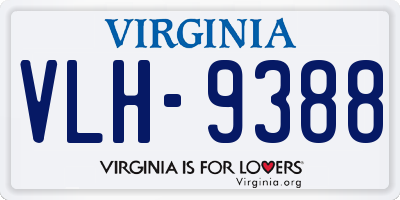 VA license plate VLH9388