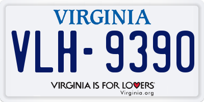 VA license plate VLH9390