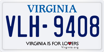 VA license plate VLH9408