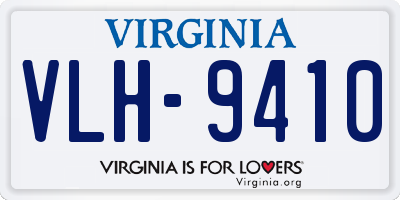 VA license plate VLH9410