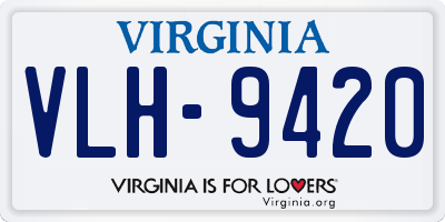 VA license plate VLH9420