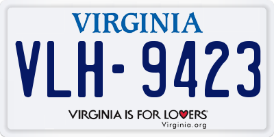 VA license plate VLH9423
