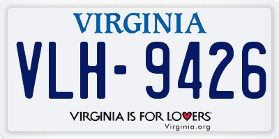VA license plate VLH9426