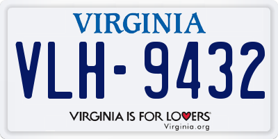 VA license plate VLH9432