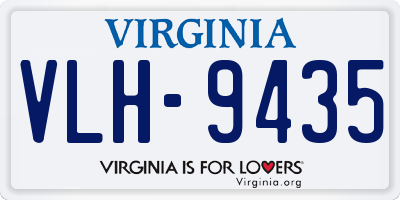 VA license plate VLH9435