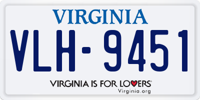 VA license plate VLH9451