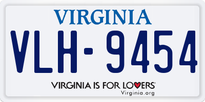 VA license plate VLH9454