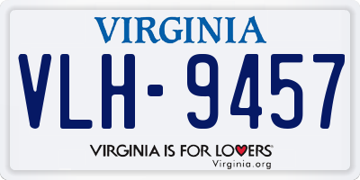 VA license plate VLH9457
