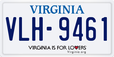 VA license plate VLH9461