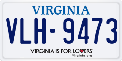 VA license plate VLH9473
