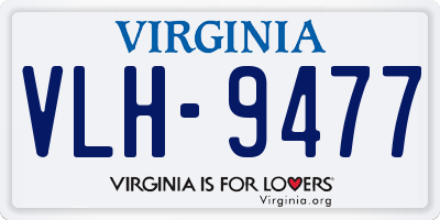 VA license plate VLH9477