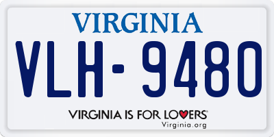VA license plate VLH9480