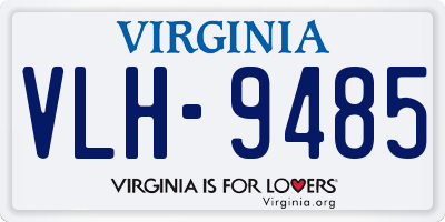 VA license plate VLH9485