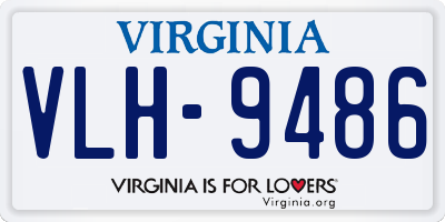 VA license plate VLH9486