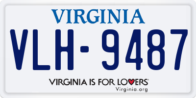 VA license plate VLH9487