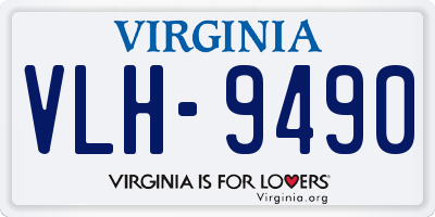 VA license plate VLH9490