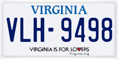 VA license plate VLH9498