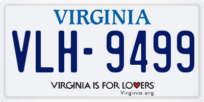 VA license plate VLH9499