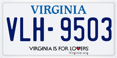 VA license plate VLH9503