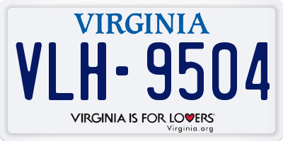 VA license plate VLH9504