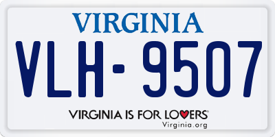VA license plate VLH9507