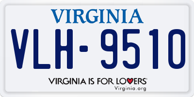 VA license plate VLH9510