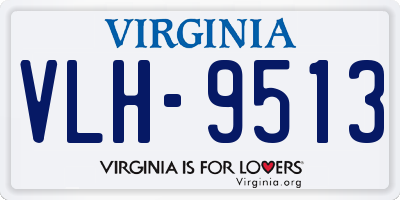 VA license plate VLH9513