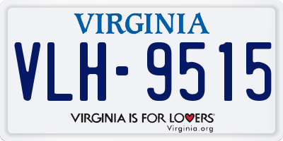 VA license plate VLH9515
