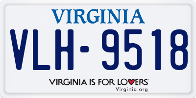 VA license plate VLH9518
