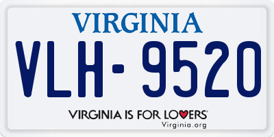 VA license plate VLH9520