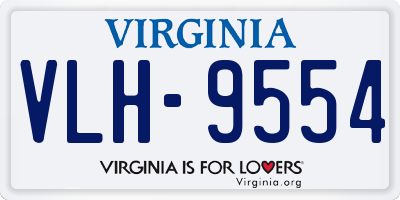 VA license plate VLH9554