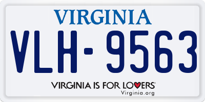 VA license plate VLH9563
