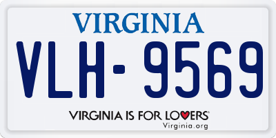 VA license plate VLH9569