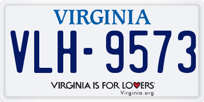 VA license plate VLH9573