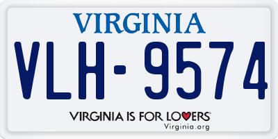 VA license plate VLH9574