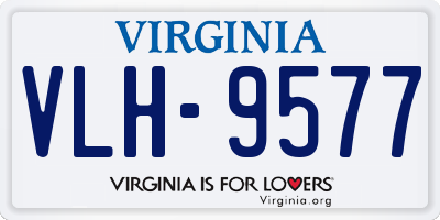 VA license plate VLH9577