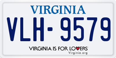VA license plate VLH9579